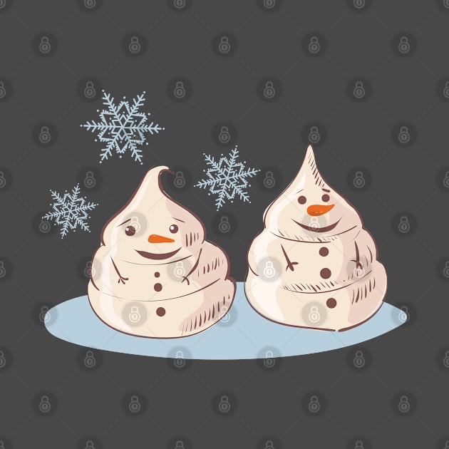 Snowmen with snowflakes by Catdog