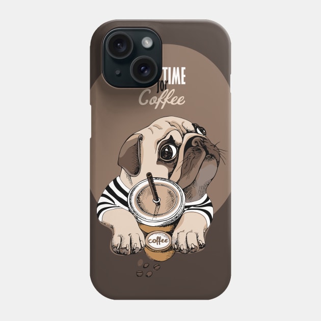 It's Time for Coffee Phone Case by DogsandCats