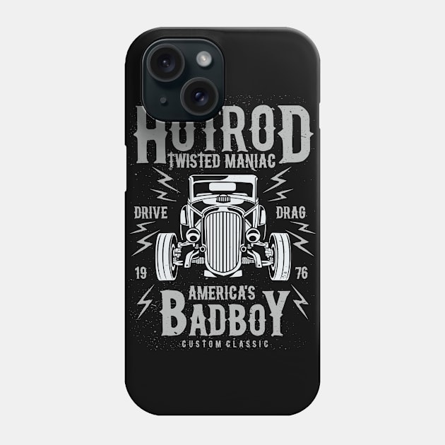 Hotrod Badboy Twisted Maniac Car Phone Case by ShirzAndMore