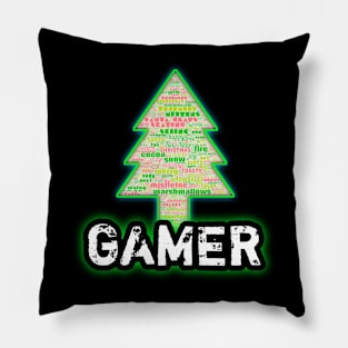 Gamer Christmas Tree Pillow