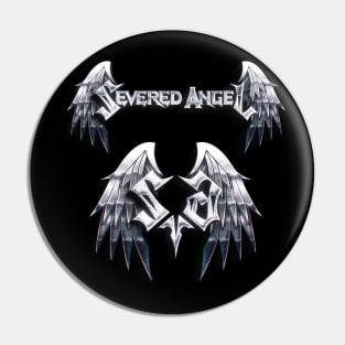 Severed Angel Stylized Logo with Symbol Pin