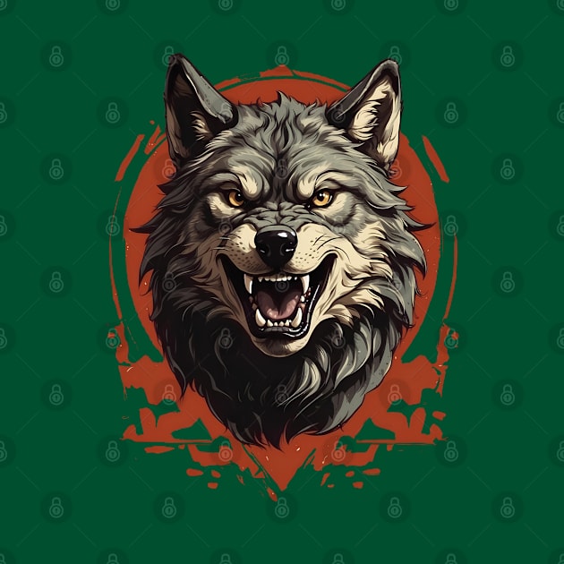 Roaring Wolf Art by VivaLaRetro