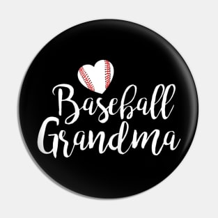 Baseball Grandma Shirt Mothers Pin