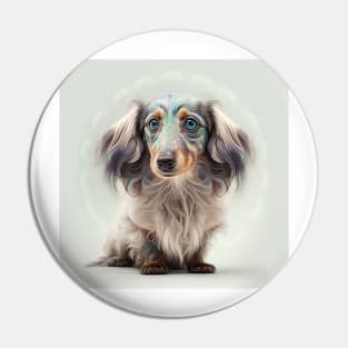 A Fractal Design of A Miniature Wire Hair Dachshund Pin