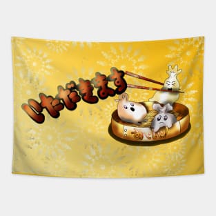 itadakimasu dinner time dumplings Tapestry