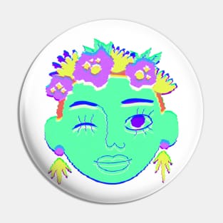 Face colorful Pin