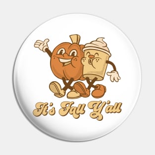 Retro It's Fall Y'all - Pumpkin Spice Latte Pin