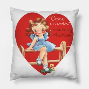 Retro Valentine's Day Heart Pillow