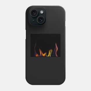 Red, Purple, and Green Colored Flames Phone Case