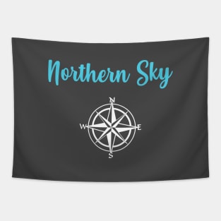 Northern Sky, blue white Tapestry
