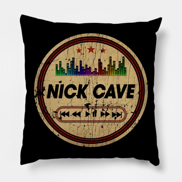 Graphic Nick Name Retro Distressed Cassette Tape Vintage Pillow by On Dragon Wings Studios