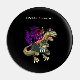 Clanosaurus Rex ONTARIOsaurus rex Plaid Ontario Scotland Ireland Family Tartan Pin