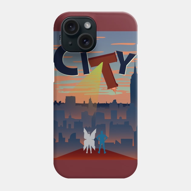 Flee The City Poster Phone Case by MadArtisan