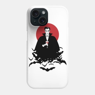 Vampire on a cloud of bats Phone Case