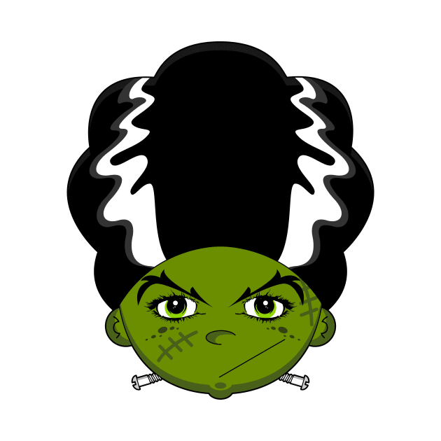 Cartoon Bride of Frankenstein by markmurphycreative