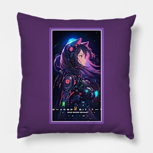 Anime Cute Cat Girl | Sci-Fi Manga Girl Anime Art Pillow