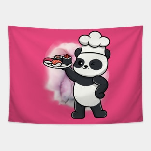 Master Chef Cute Panda - Adorable Panda - Kawaii Panda Tapestry