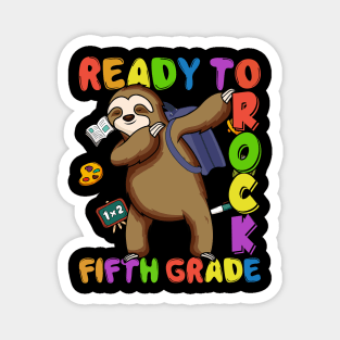 Dabbing 5th Grade Sloth Back To School Magnet