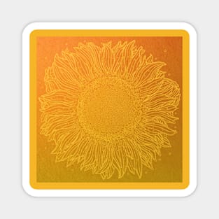 Tangerine Dream Sunflower Magnet