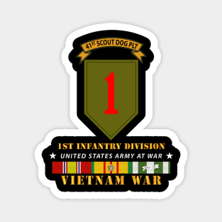 41st  Scout Dog Platoon 1st Infantry Div wo Top w VN SVC Magnet