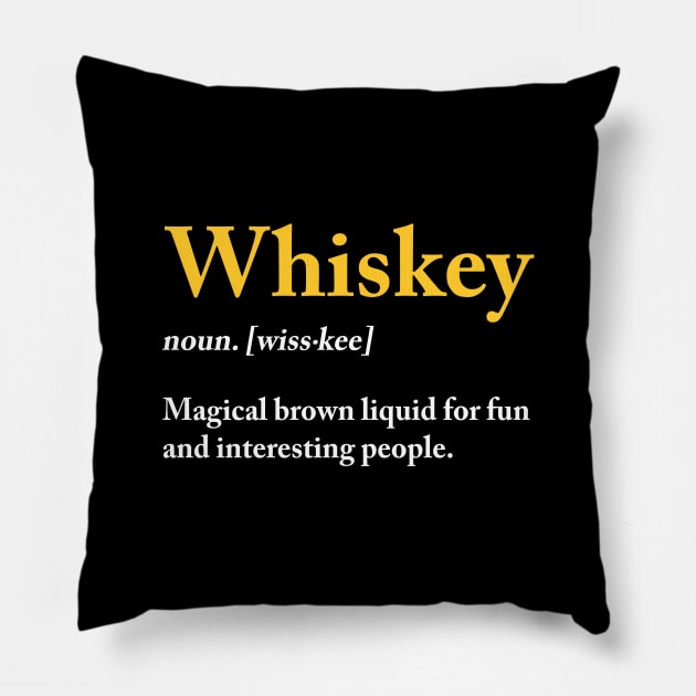 Whiskey Definition Pillow by evermedia