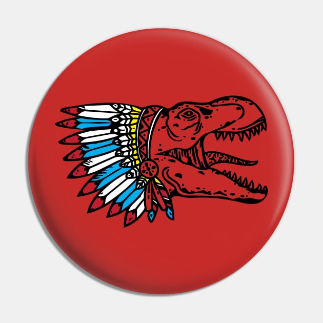 American native indian warrior T-Rex Pin by Hidra Style