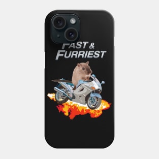 Fast and Furriest Parody Funny Cute Action Packed Motorcycle Flames Knock Off Brand Phone Case