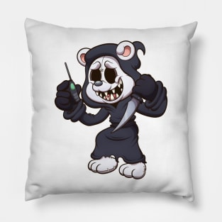 Teddy Bear Ghost Scream With Knife And Phone Pillow