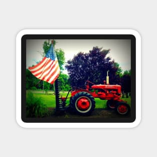 Farmall and Flag Magnet