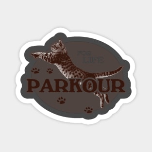 Just Like the Cat - Natural Born Parkour Magnet