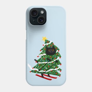 The Christmas Tree Skiier Phone Case