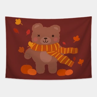 fall teddy 🧸🍂 Tapestry