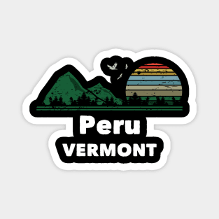 Mountain Sunset Flying Birds Outdoor Peru Vermont Magnet