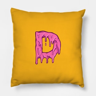 D Letters Pink Melted Pillow