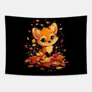 Saga Of Fox And Flowers Tapestry