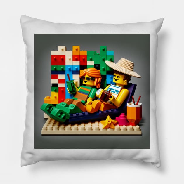 Lego Summer Holiday Pillow by Planty of T-shirts