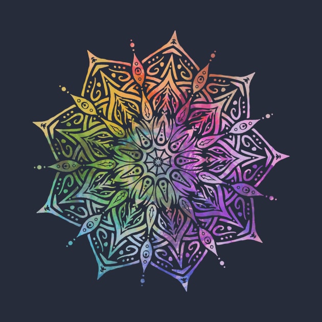 Rainbow Pride Mandala by Liquid Feline