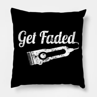 Get Faded Vintage Distressed Barber Pillow