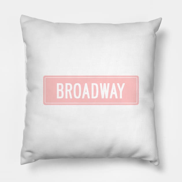 Broadway pink Pillow by annacush