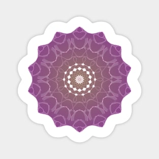 Peculiar Floral Pattern -purple Voilet  mandala design - Regenbogenfarben Magnet