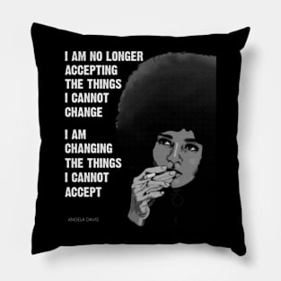 Angela Davis Quote Pillow