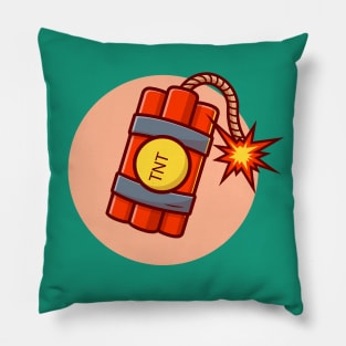 Bomb Cartoon Vector Icon Illustration (3) Pillow