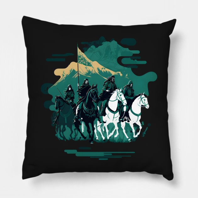 The Rohan Cavalry - Riders - Fantasy Pillow by Fenay-Designs