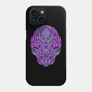 Purple Mecha Head With Four Eyes Phone Case