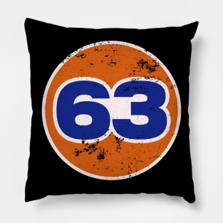 63 Vintage Number Pillow