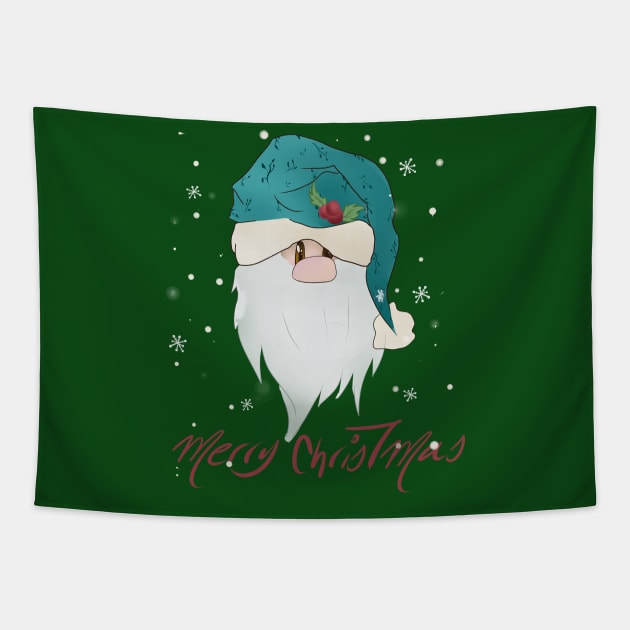 Bearded and adorable Santa Claus Tapestry by KyasSan