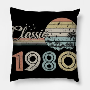 Vintage 1980 Design 40 Years Old 40th birthday Pillow