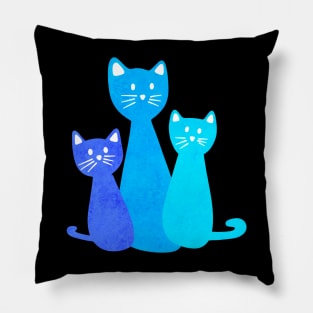Blue Cats Pillow