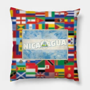 Nicaragua Vintage style retro souvenir Pillow