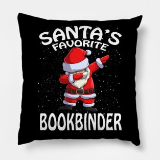 Santas Favorite Bookbinder Christmas Pillow